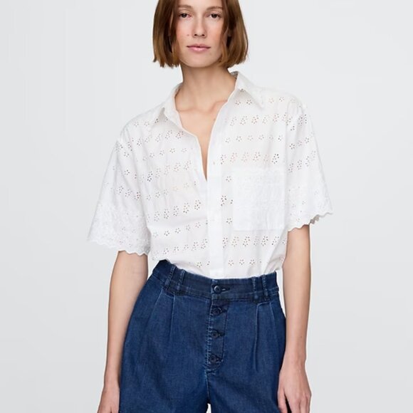 Gap × DÔEN Eyelet Shirt - Picture 1 of 5